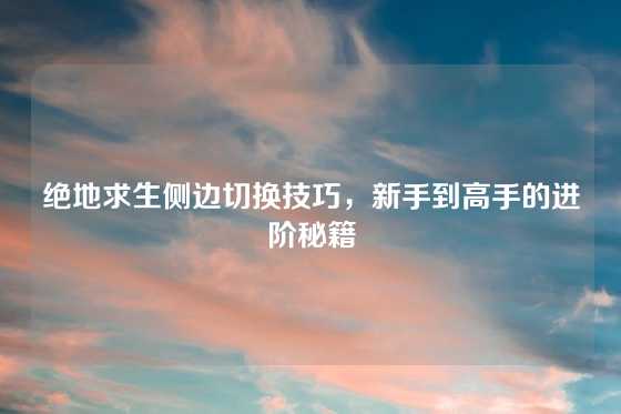 绝地求生侧边切换技巧，新手到高手的进阶秘籍