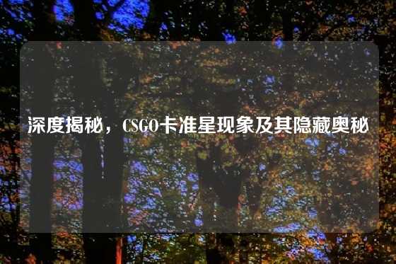 深度揭秘，CSGO卡准星现象及其隐藏奥秘