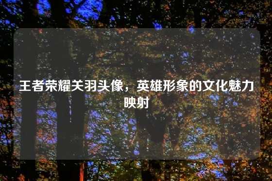 王者荣耀关羽头像，英雄形象的文化魅力映射