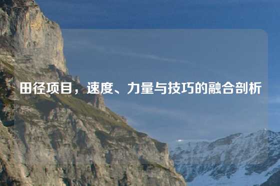田径项目，速度、力量与技巧的融合剖析