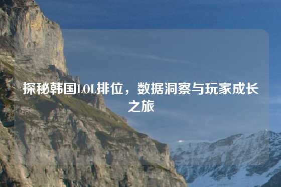 探秘韩国LOL排位，数据洞察与玩家成长之旅