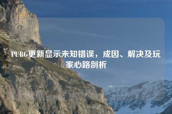PUBG更新显示未知错误，成因、解决及玩家心路剖析