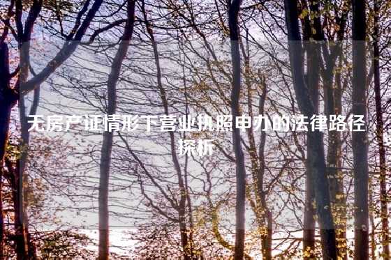 无房产证情形下营业执照申办的法律路径探析