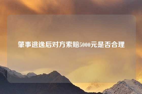 肇事逃逸后对方索赔5000元是否合理